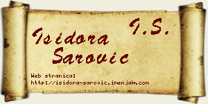 Isidora Šarović vizit kartica
